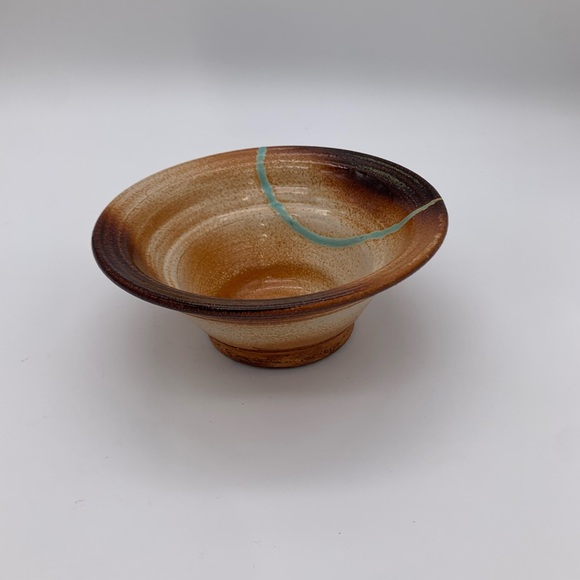 Shino Glazed Handcrafted Vtg. Studio Art Pottery Plater Trinket Bowl (Signed) - Picture 1 of 15
